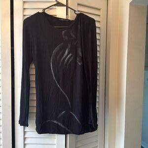 Tahari Long Sleeved Black Shirt